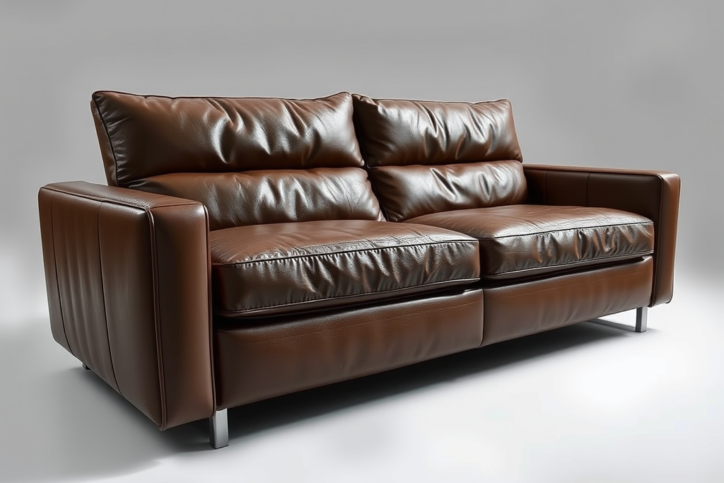 Sofa kulit bonded leather. Sumber: AI