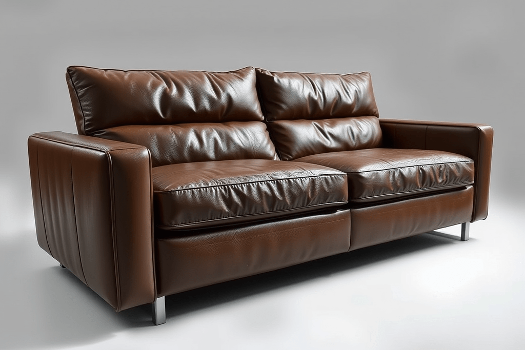 Sofa kulit bonded leather. Sumber: AI